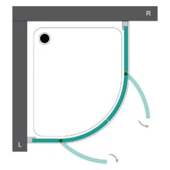 Steinkamp Lifestyle Runddusche 4-teilig 90 X 100 Cm, Ausführung Rechts Inkl. Easypearl -Steinkamp steinkamp duschabtrennungen lifestyle runddusche 4 teilig 6767014