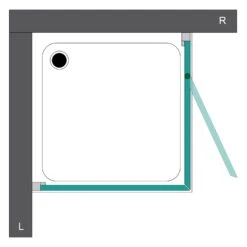 Steinkamp Living Drehtür An Nebenteil Mit Seitenwand 90 X 90 Cm Anschlag Rechts Inkl. Easypearl, Mittig Mattiert -Steinkamp steinkamp duschabtrennungen living drehtuer mit seitenwand 6129664