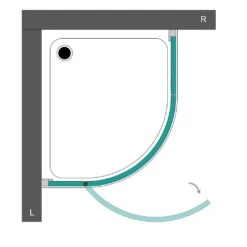Steinkamp Living Runddusche 3-teilig 90 X 100 Cm Radius 55 Cm Anschlag Links Inkl. Easypearl, Mittig Mattiert -Steinkamp steinkamp duschabtrennungen living runddusche 3 teilig 6768465