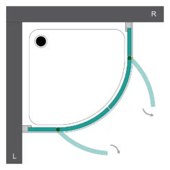 Steinkamp Living Runddusche 4-teilig 90 X 90 Cm Radius 50 Cm Inkl. Easypearl -Steinkamp steinkamp duschabtrennungen living runddusche 4 teilig 6161812