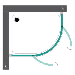 Steinkamp Living Runddusche 4-teilig 100 X 90 Cm Radius 55 Cm Ausführung Links Inkl. Easypearl, Mittig Mattiert -Steinkamp steinkamp duschabtrennungen living runddusche 4 teilig 6767629