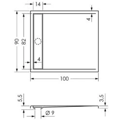 Steinkamp Living Duschwanne 100 X 90 Cm Mit Ablaufrinne, Superflach -Steinkamp steinkamp duschwannen living mit ablaufrinne 100 7988857