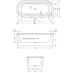 Steinkamp Life Freistehende Badewanne 180 X 80 Cm Mit MT5 Ab- Ein- Und Überlaufgarnitur -Steinkamp steinkamp freistehende badewanne life 180 x 4019354