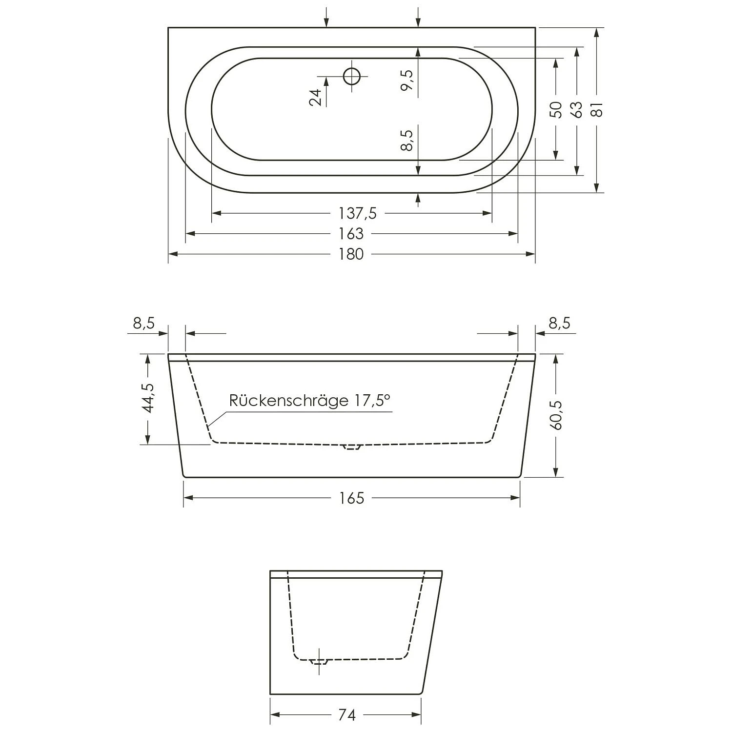 Steinkamp Life Vorwand-Badewanne 180 x 80 cm mit MT5 Ab- und Einlaufgarnitur Steinkamp Life Vorwand-Badewanne 180 X 80 Cm Mit MT5 Ab- Und Einlaufgarnitur -Steinkamp steinkamp freistehende badewanne life vorwand 180 4019330