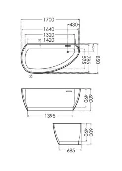 Steinkamp Loft Freistehende Badewanne Asymmetrisch Rechts 170 X 85 Cm -Steinkamp steinkamp freistehende badewannen loft asymmetrisch rechts 12488142